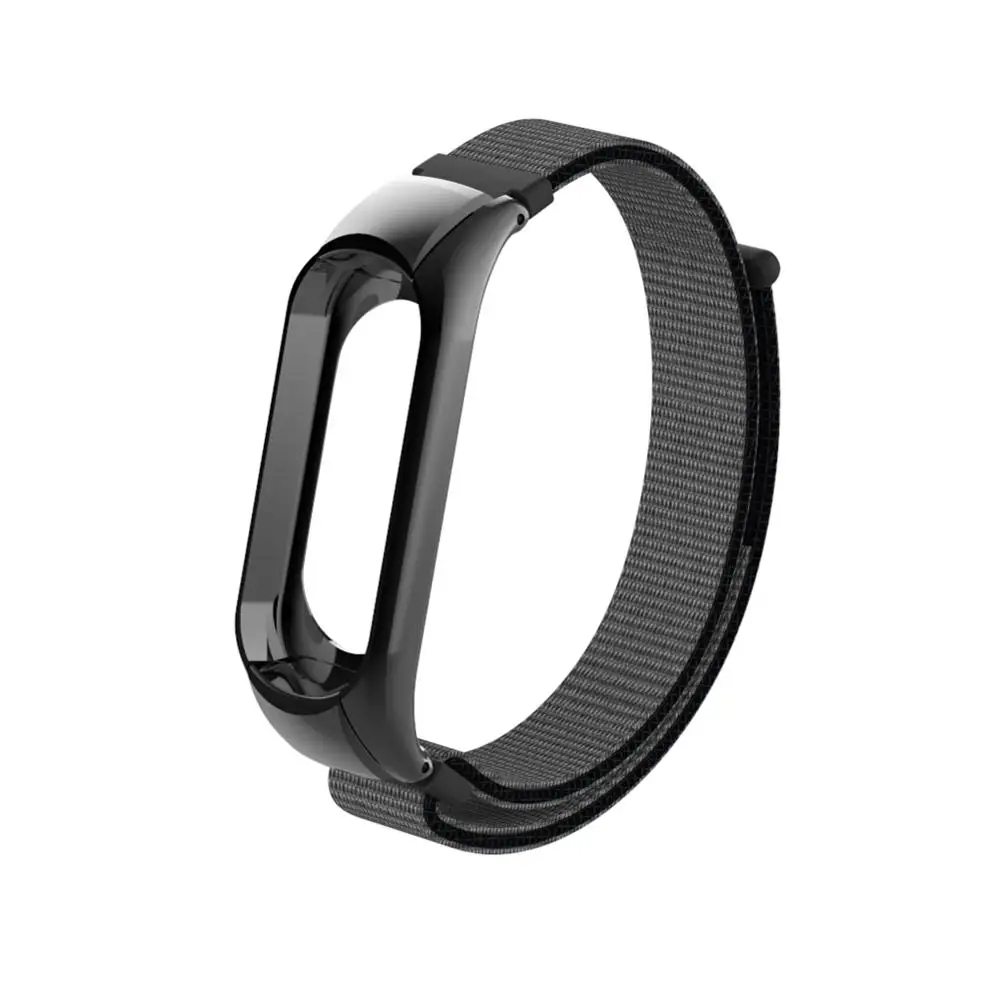 Нейлоновый ремешок-петля для Xiaomi Mi 3 Магнитный браслет сменный ремешок для часов умный ремешок для Xiaomi Mi 3 Аксессуары - Цвет: gray black