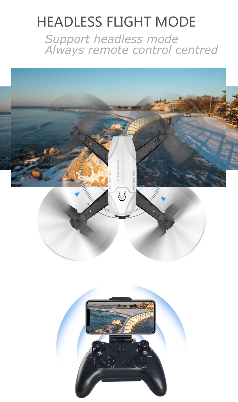 RC Drone SMRC T6 S8W RC Quadcopter Drone WIFI FPV Live Transmission 2MP Wide HD Camera Fixed Height Remote Control Aircraft  (12)