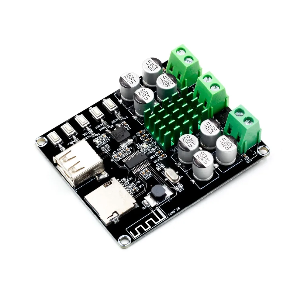 VHM 302 DC12 24V TPA3116D2 50 Вт + Bluetooth 4 0 усилитель плата с U диск TF карта плеер 302|Интегральные