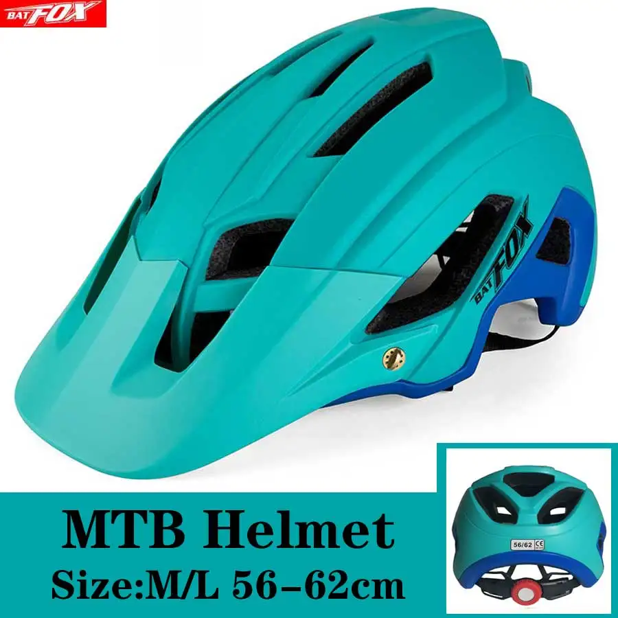 BATFOX bike helmet bat fox mtb cycling helmet integrally-molded women bicycle helmet man road bike mtb casco ciclismo bicicleta - Цвет: F692-Blue-Blue