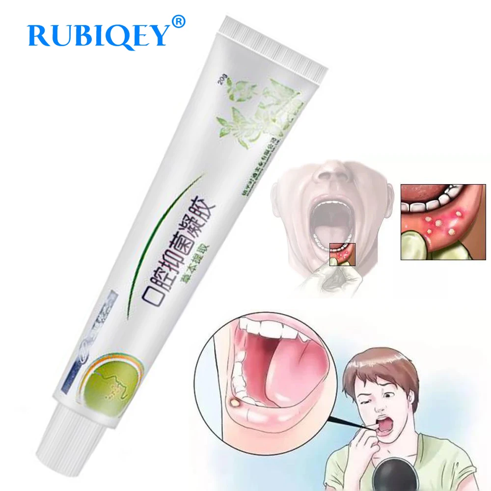 

Mouth Ulcer Relief Gel Natural Herbal Oral Antibacterial Cream Fast Relief from Severe Pain & Irritation within 2 minutes