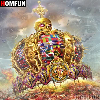 

HOMFUN Full Square/Round Drill 5D DIY Diamond Painting "Golden Crown" 3D Embroidery Cross Stitch 5D Home Decor A07179