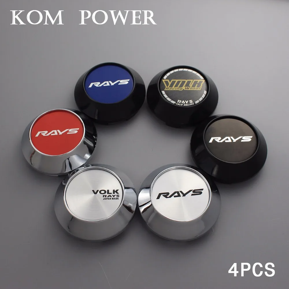 

KOM 68mm/2.67 in car styling wheel cover cap volk sticker emblem rim center cap centro rodas rays racing clip 62mm trim hub caps