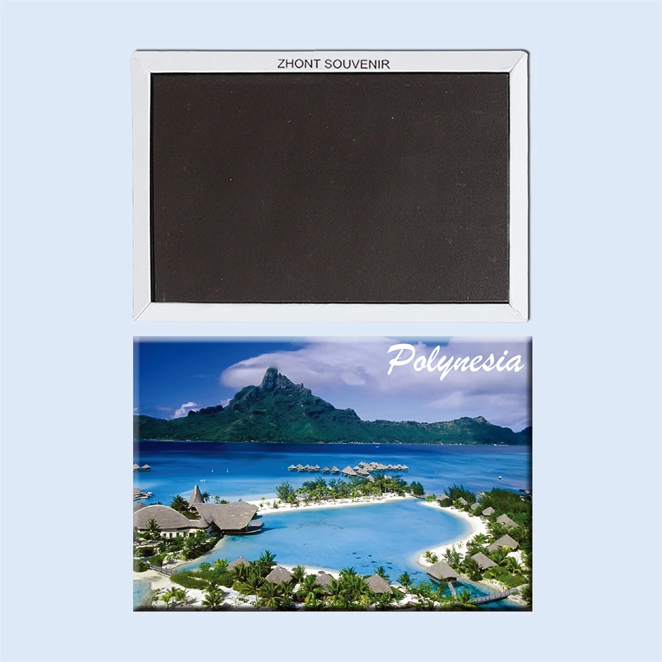 

A beautiful bay French Polynes 22639, ландшафтный магнитный холодильник, подарки для друзей, сувениры для путешествий