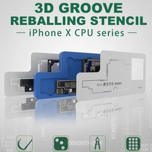 3D BGA реболлинг набор трафаретов для iPhone X материнская плата средний слой посадки олова шаблон реболлинга пластина паяльная пластина