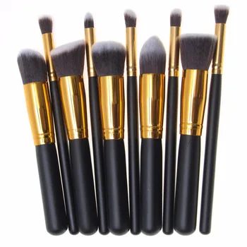 High Quality 10pcs/set  Pro Makeup Brushes Beauty Cosmetics Foundation Blending Blush Make up Brush tool Kit Set