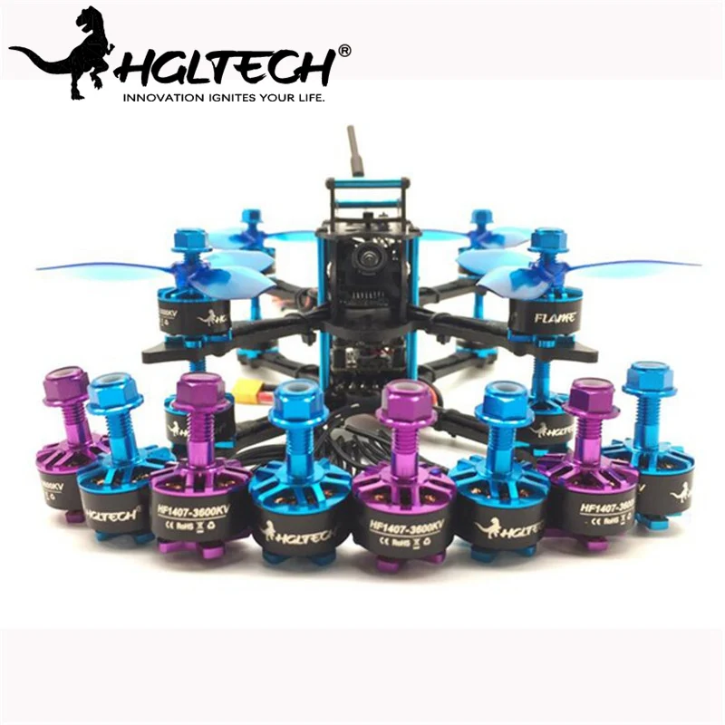 

HGLRC Flame 1407 3600KV 3-4S Brushless Motor for FPV RC Racer Racing Drone Quadcopter Multirotor 4 in 1 ESC Spare Parts