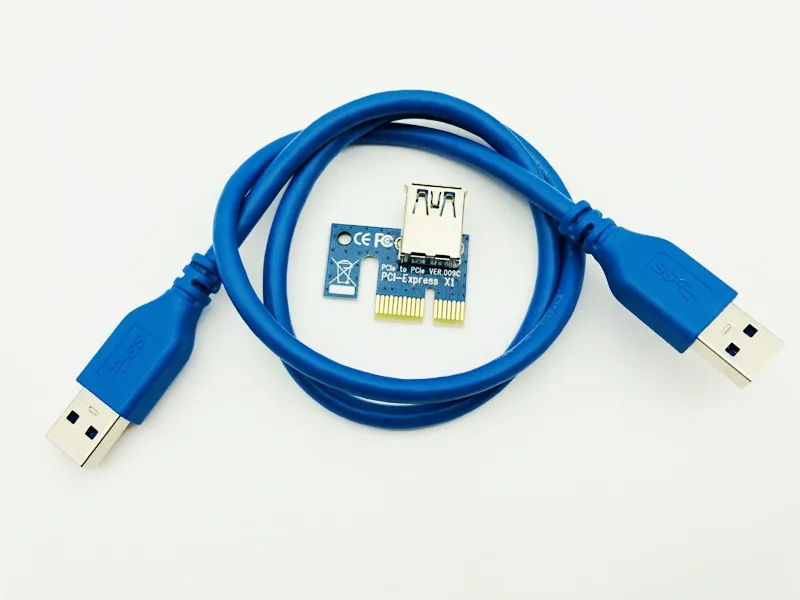 Райзер VER006C PCI Express PCIE E переходная карта 006C 6Pin 1x к 16x удлинитель USB 3 0 кабель SATA IDE для