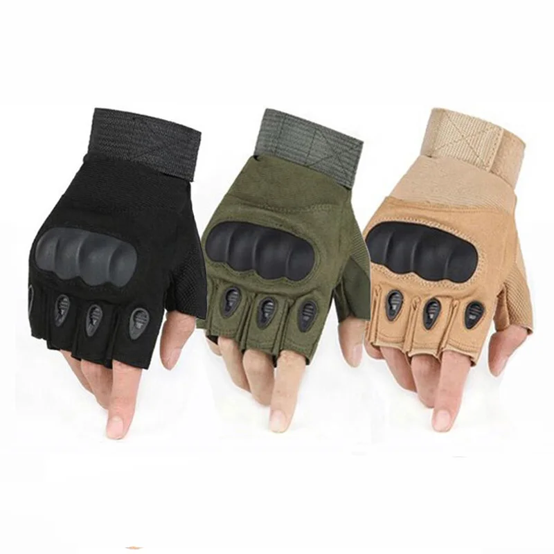 

Tactical Fingerless Gloves Military Army Combat Shooting Paintball Airsoft Bicycle Motorcycle Hard Knuckle Half Finger Gloves