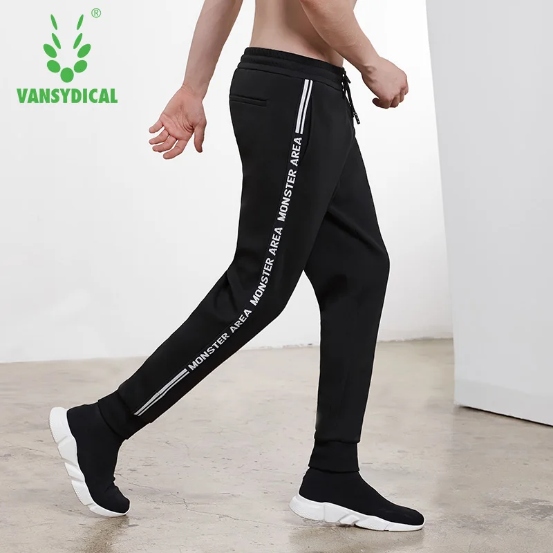 Vansydical полосатые спортивные штаны для бега мужские с боковыми буквами