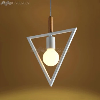 

Creative Modern Black/White Iron Art Led Pendant Triangle Hanging Lamp,Loft Style Vintage Pendant Lights Home Lighting Fixture