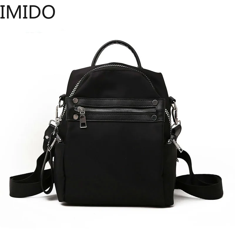 

IMIDO High Quality Nylon Women Backpacks Famous Brand Large Capacity Ladies Rucksacks Fashion Bookbags for Teeanger Girl Bags