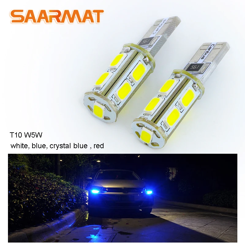 2pcs Canbus T10 W5W lamp LED Clearance Parking Lights Bulbs For VW
