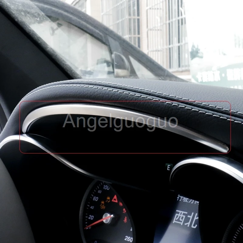 

Angelguoguo Car Dashboard Edge side Cover Trim frame For Mercedes Benz 2015-2017 W205 C class/2015-2016 GLC class