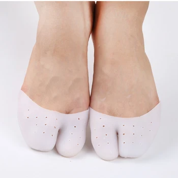 

1pair Silicone Gel Soft Insoles Pads Toe Separators Hallux Valgus Corrector Forefoot Pad Ballet Shoe Toe Cap Covers Pains Relife