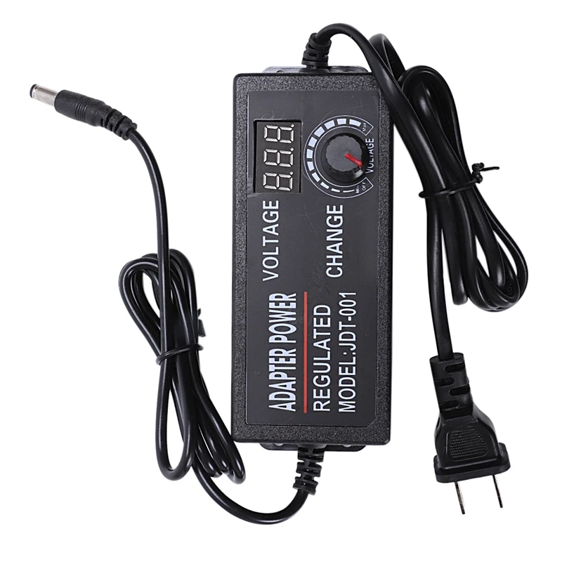  Adjustable Ac To Dc 3V-12V Universal Adapter With Display Screen Voltage Regulated Power Supply Ada