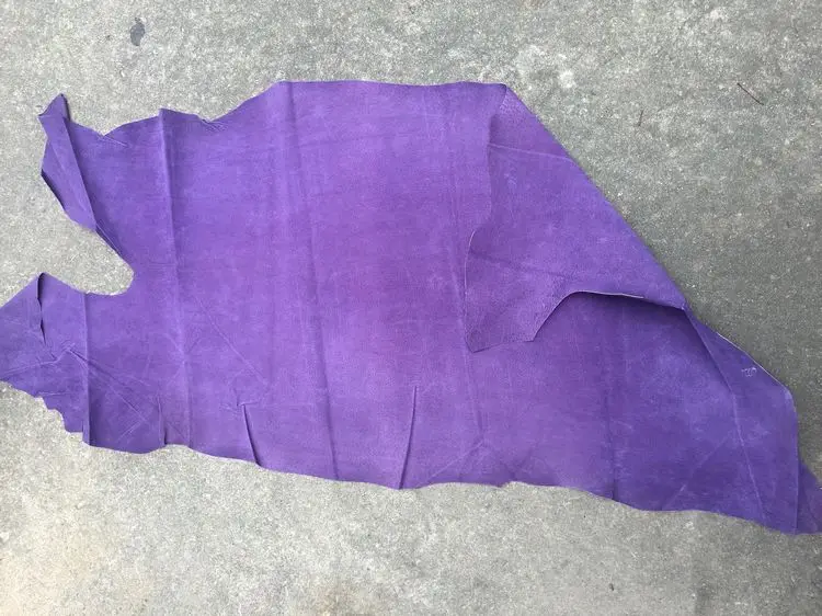 Замша фиолетовая свиная кожа Спилок материал цельный