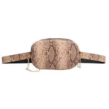 

OCARDIAN-Waist Packs Fanny Pack Fashion Serpentine Waist Bag Women Leather Waist Pack Vintage Belt Bags Phone Pocket 6J20