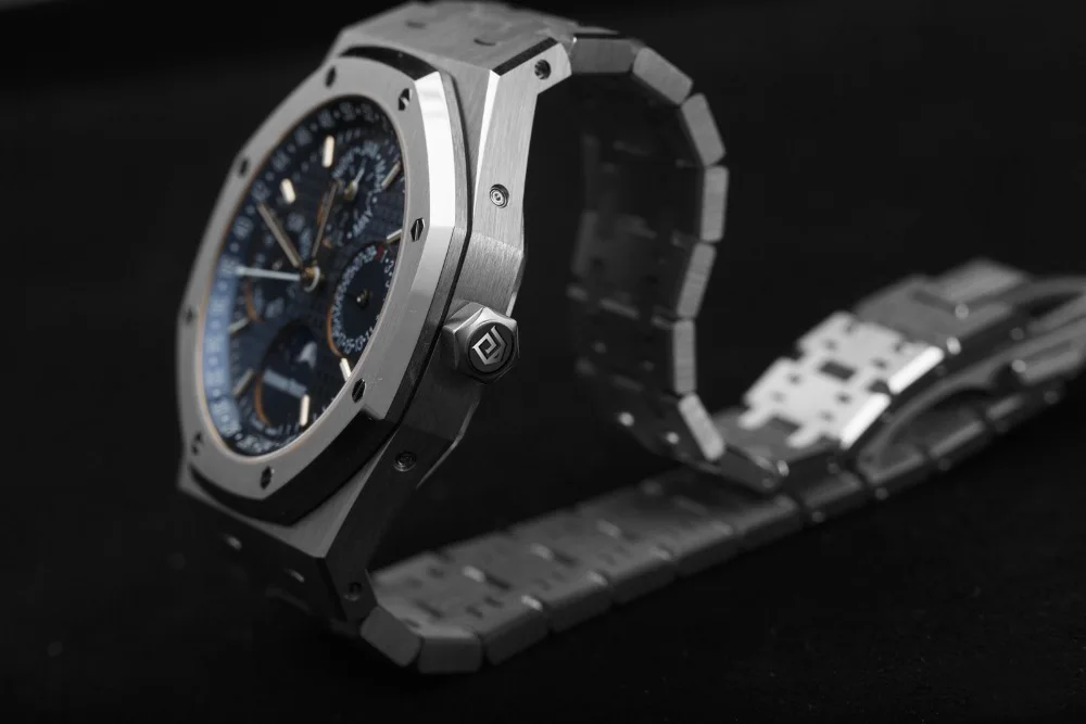 

DIDUN Watch Mens Watches Top Brand Luxury Automatic Watch Waterproof Moonphase Wristwatch With Stainless Steel Bracelet