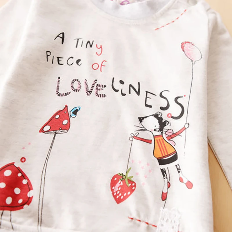 Одежда для детей; малышей; девочек одежда с цветочным принтом комплект 2 шт. милые топы с длинными рукавами брюки костюм наряд с мультяшным рисунком прекрасные подарки Повседневное осень-весна