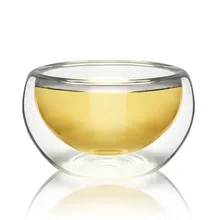 50 мл термостойкие двойные слои стекло чайная чашка вина кофейная кружка стеклянная посуда прозрачная Питьевая Посуда для дома Кофейня