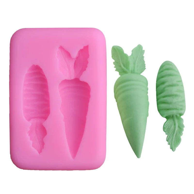 

Cute Carrot Shaped Silicone Mold Chocolate Fondant Mould Cookie Cupcake Cake Decoration Ice Cube Tray Baking Bakeware