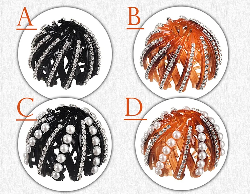 1 шт. стильные птичьи гнезда, расширяющиеся булочки, заколки для волос, хрустальные зажимы для конского хвоста, заколки для волос, аксессуары для укладки волос
