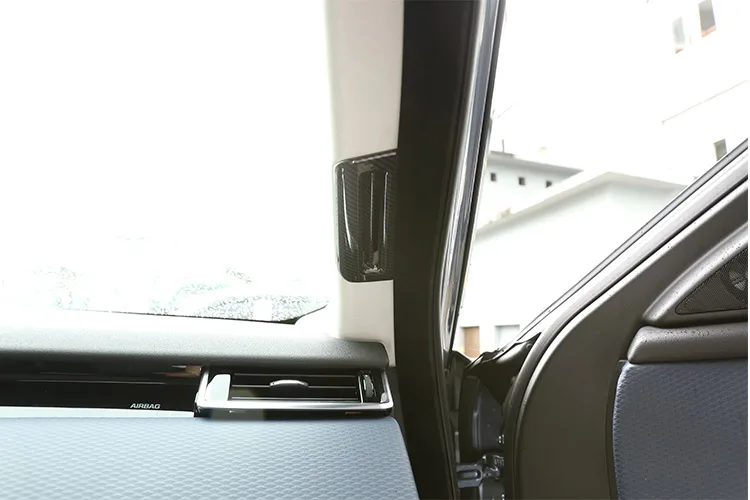 Углеродное волокно стиль для Land rover Range Rover VELAR ABS автомобильный столб вентиляционное отверстие рамка отделка автомобильные аксессуары 2 шт