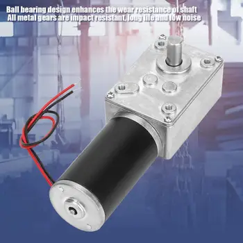 

DC 12V Gear Reduction Motor Worm Reversible Gear Motor 10-400RPM Mini Electric Gearbox Reducer High Torque 8mm Shaft Motor