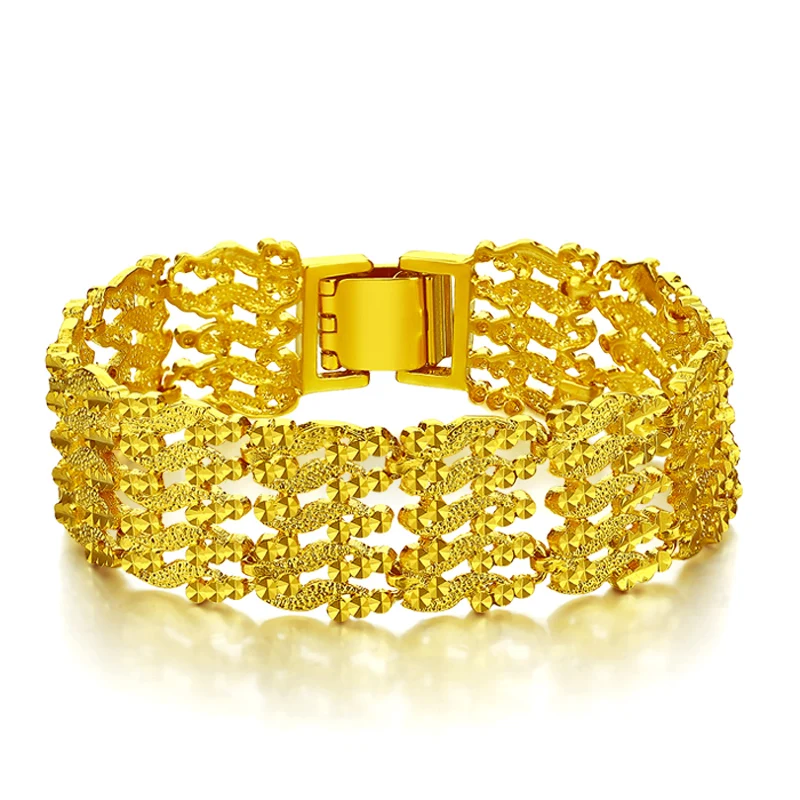 Fashionable woman wide bracelet, 20 mm18cm lady bracelet plating gold