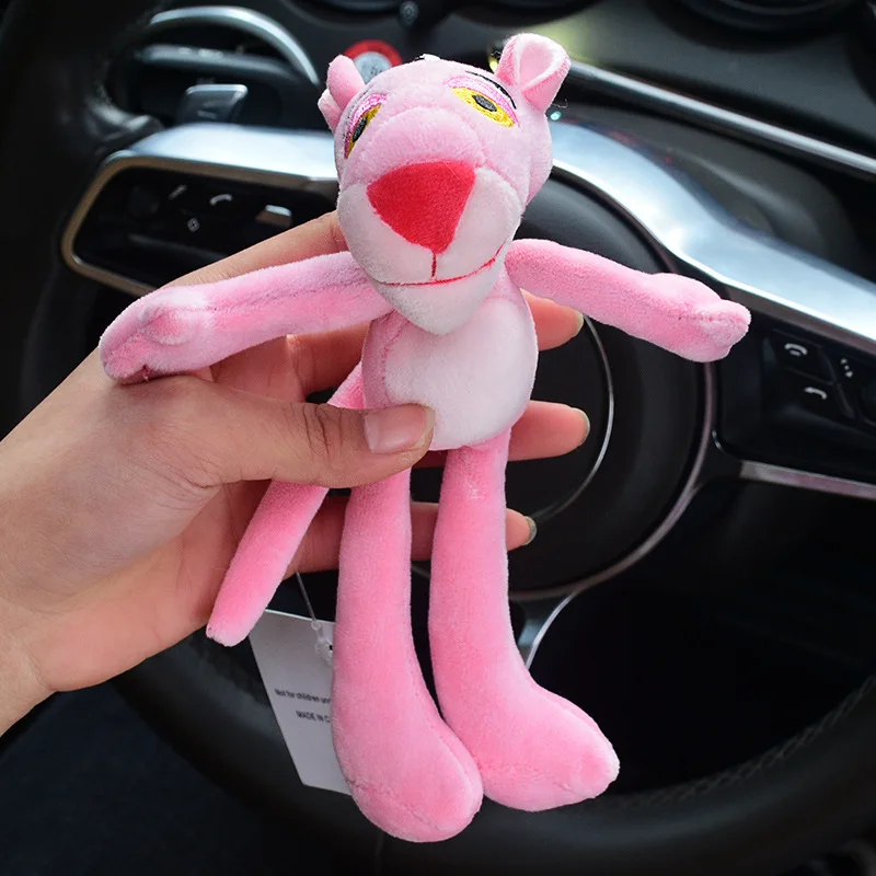 2018 New Pink Panther Plush Keychain Toys Soft Cute Pink Leopard Panther Peluche Dolls Key Bag Pendants 10pcslot Randomly (3)