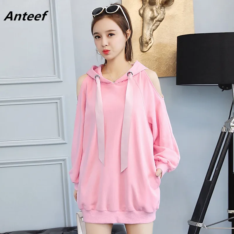 

pink cotton plus size oversized clothes spring autumn pullovers hoodies casual loose sweatshirt women 2019 hoody streetwear