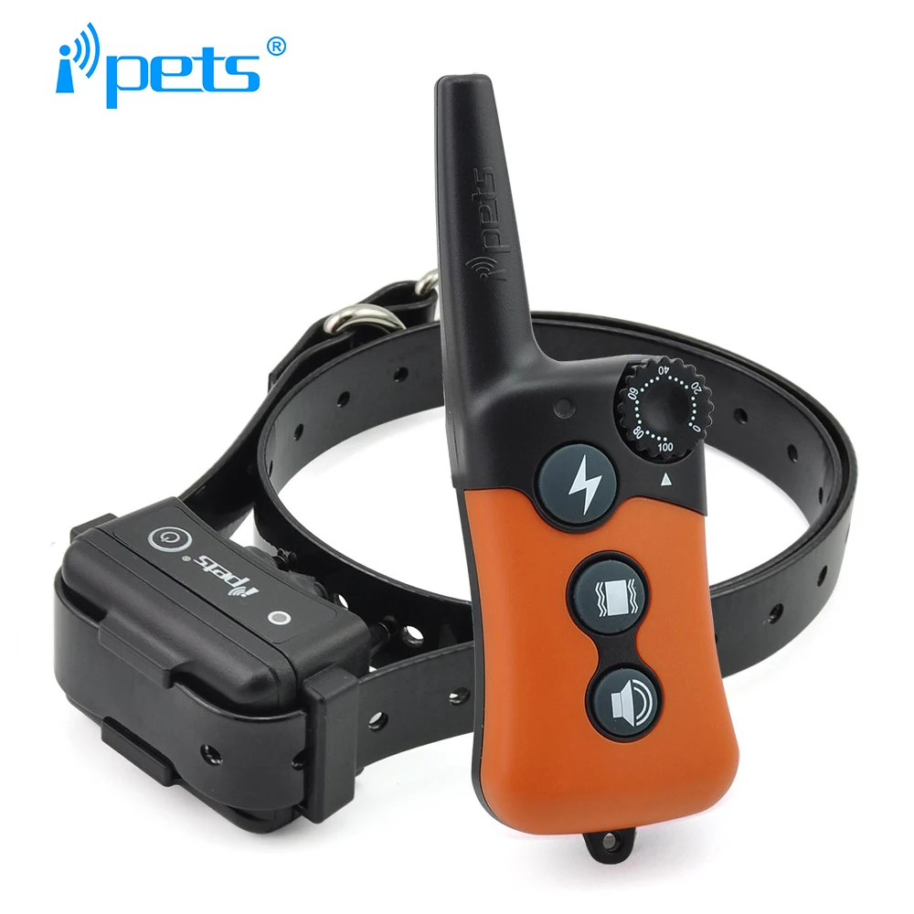 Ipets Pet619-1 водонепроницаемый и Перезаряжаемый электрический ошейник для собак всех размеров с шоком 300 м дистанционный тренировочный ошейник