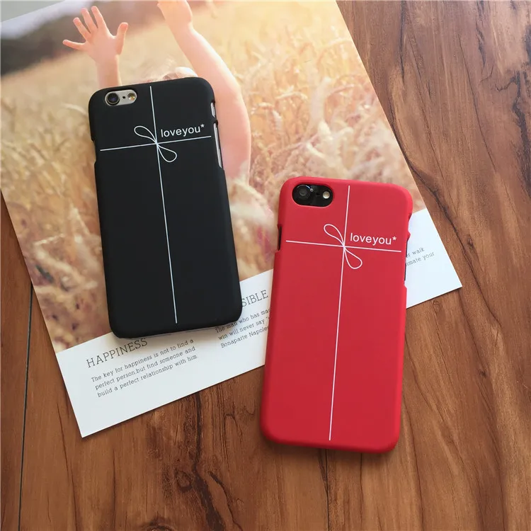 Phone cases For iphone 7 7plus 8 8plus Lovely Love you couple cross lines Girl back covers for 6 6s 6plus coque fundas | Мобильные