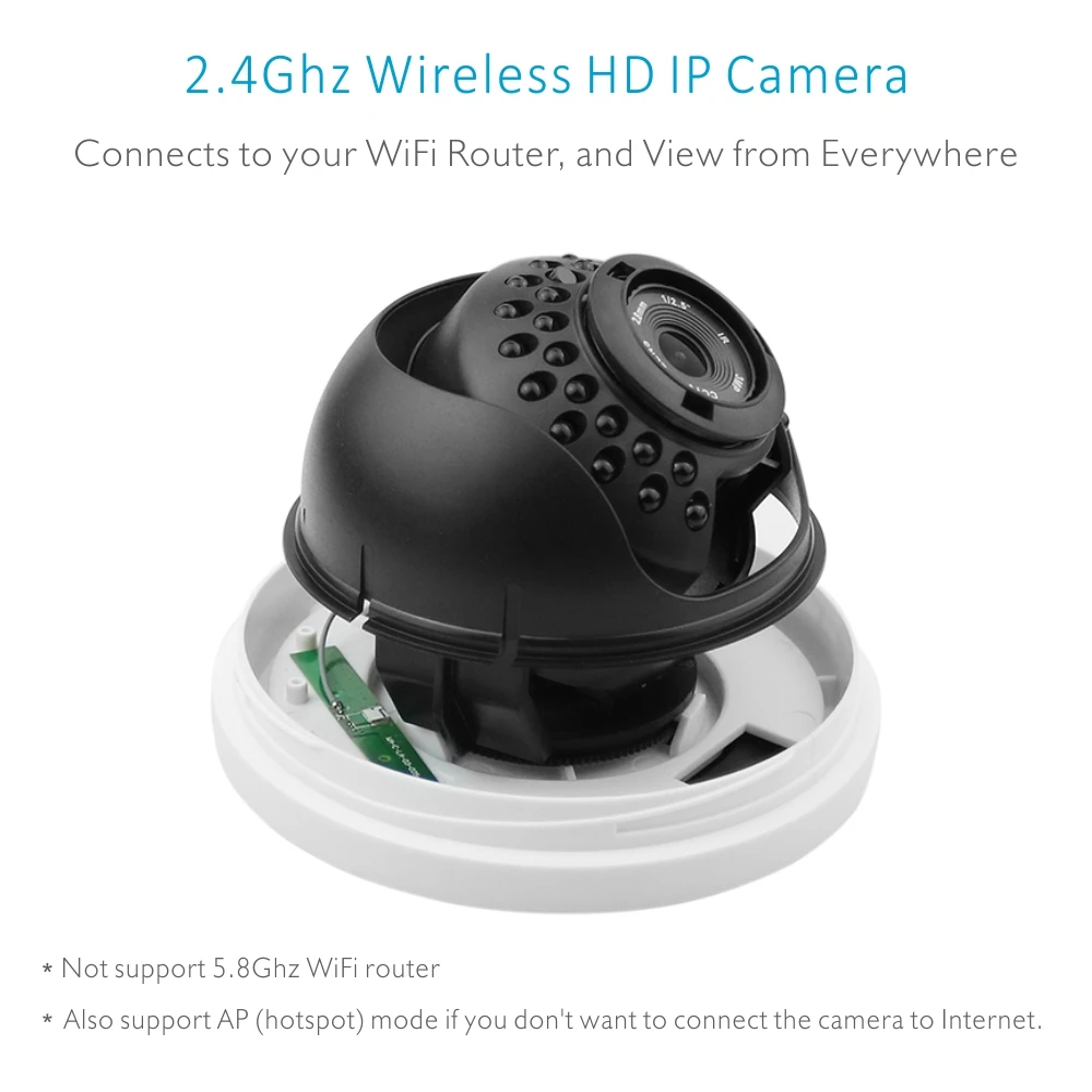Купольная IP камера ENSTER 720P 960P 1080P wi fi|Камеры видеонаблюдения| |