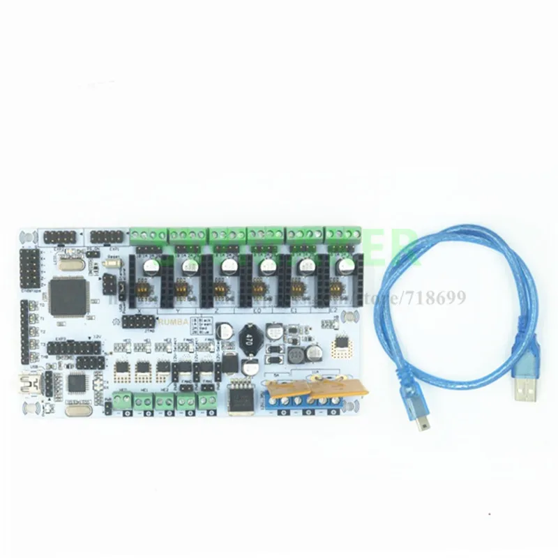 BigBox 3D Printer Mother Board Rumba Board With 6pcs A4988 Stepper Driver 6pcs Heatsink 3pcs Sticker with Bigbox firmware BigBox 3D Printer Mother Board Rumba Board With 6pcs A4988 Stepper Driver 6pcs Heatsink 3pcs Sticker with Bigbox firmware