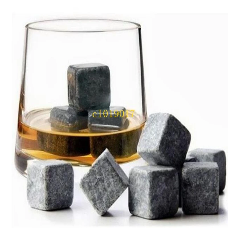 Высокое качество натуральный Виски камни-охладители виски рок Soapstone Ice Cube с бархатной мешочек для хранения#1221