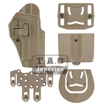 

Tactical CQC Serpa Quick Right Hand Paddle Belt Loop Pistol Holster w/ MOLLE Platform & Magazine Pouch for Sig Sauer P226 P229