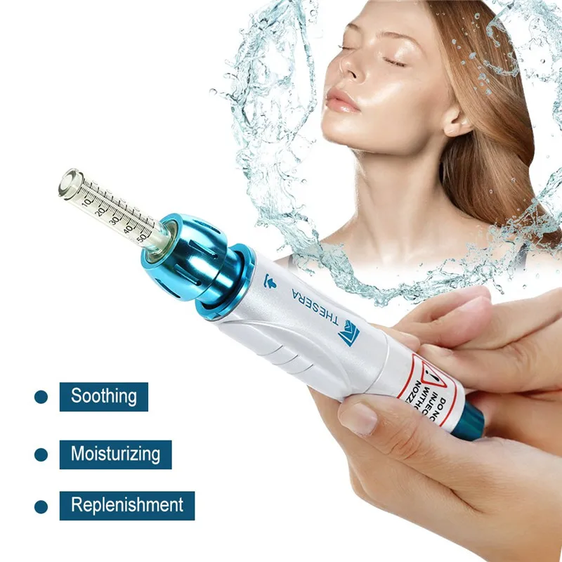 

0.5ml Hyaluronic Pen Atomizer Noninvasive Hyaluron Gun Wrinkle Removal Beauty Injection Pen with Disposable Ampoule Head Syringe