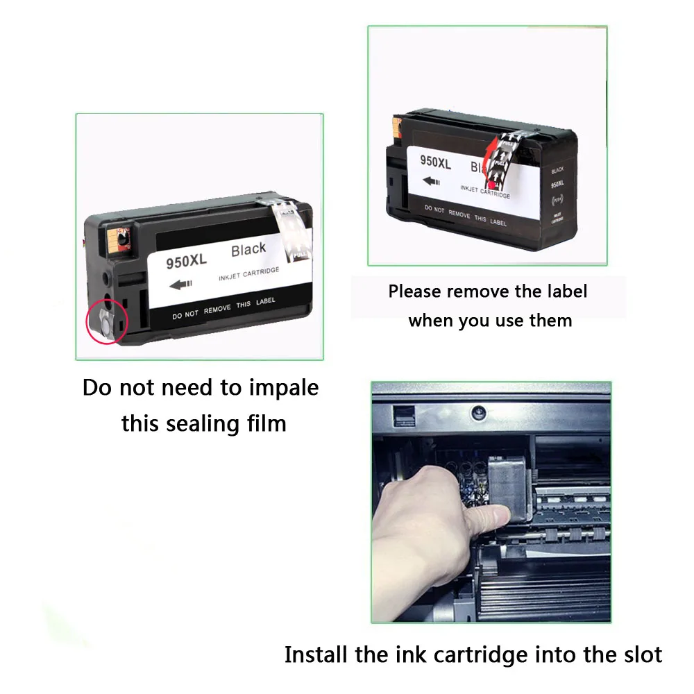 4 пакета совместимый для hp 950 951 чернильный картридж 8100 8600 Plus 8610 8620 8630 8625 Pro 251dw 276dw