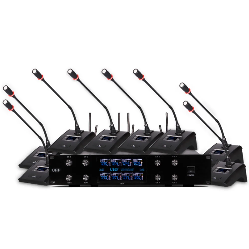 

Professional one for eight wireless microphone conference gooseneck condenser microphone speech / conference room