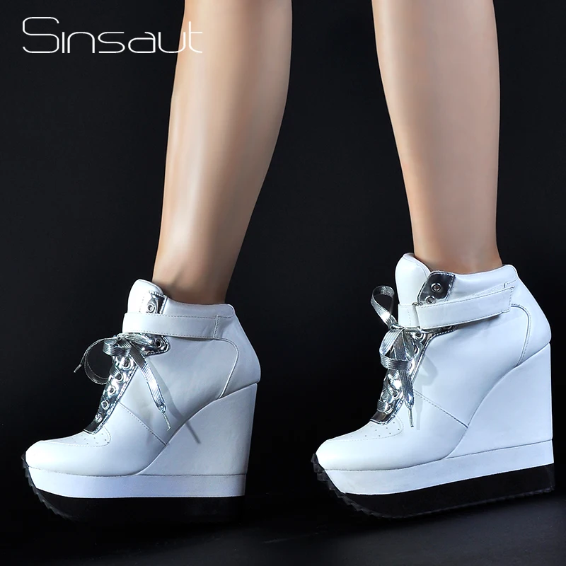 women's high top wedge sneakers