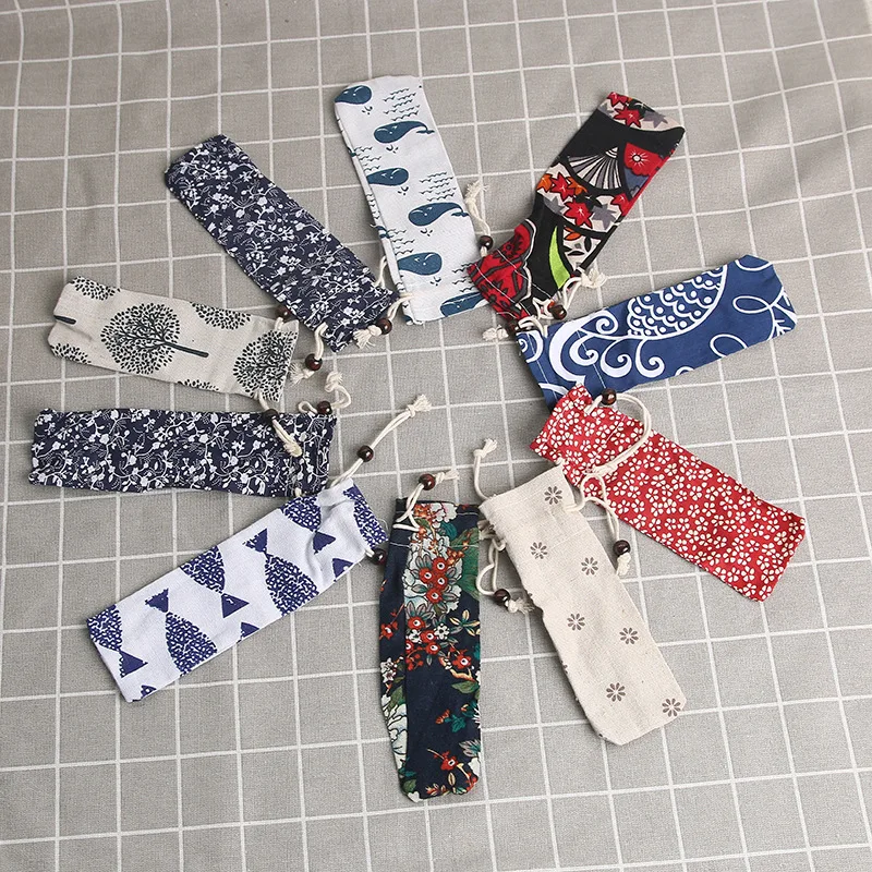 

(100pcs) 17cm Length Little Flatware Bags Cloth Pouch Chopsticks Spoon Tableware Bags