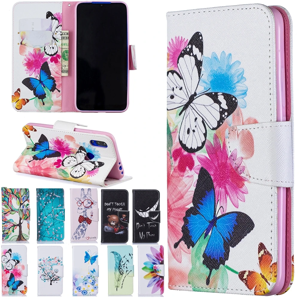 A50 A40 для etui samsung A70 A30 чехол телефона M10 M20 бабочки окрашены из искусственной кожи