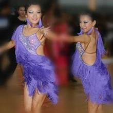 Ограниченная распродажа, женское платье для латинских танцев, профессиональное, со стразами, для танцев, латиноамериканские бальные танцы, платья, Dhl