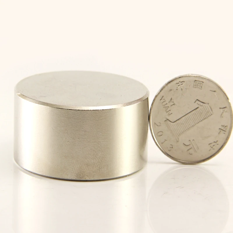Неодимовый магнит NdFeB сверхмощный диаметр 40 мм x 20 задний 2 шт. N52|magnet bookmark|magnet