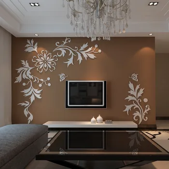 

Room Decoration Stickers Phalaenopsis Stereo Television Wall Stickers Acrylic Sofa Furnishings Candy Color Bedroom Wall Stickers