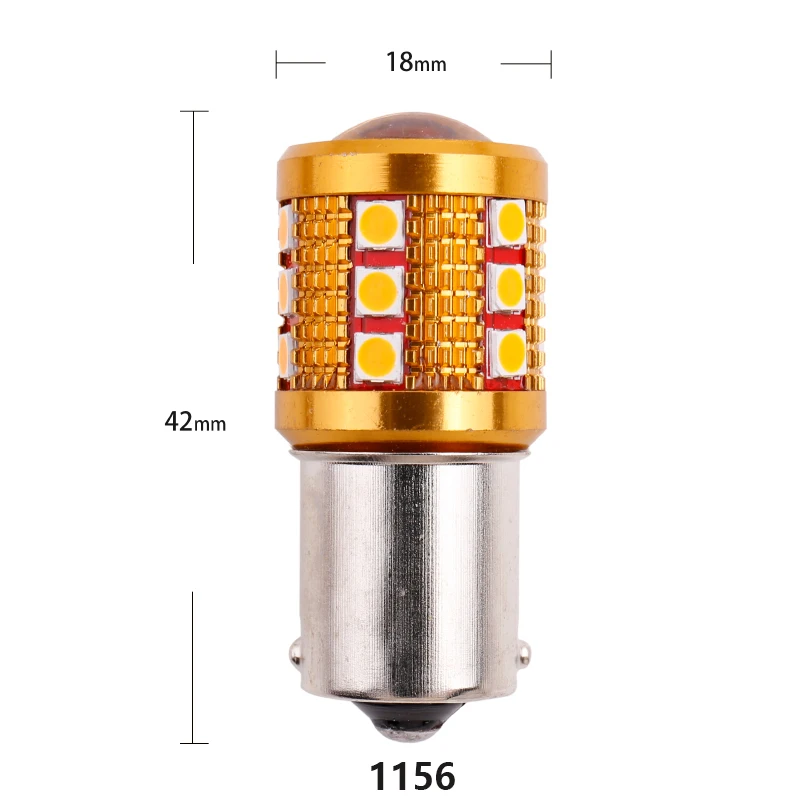 2x Canbus светодиодный светильник BA15S P21W 1156 3030 24SMD BAY15D P21/5 Вт 1157 светодиодный светильник для автомобилей сигнала поворота светильник s Белый Янтарь DC 12V