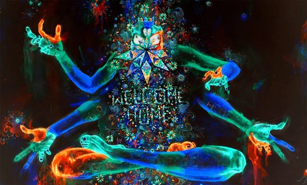 Us 4 98 11 Off Psychedelic Trippy Wall Decor Silk Poster Art Bedroom Decoration 0736 In Wall Stickers From Home Garden On Aliexpress