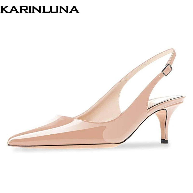

Karinluna 2019 plus size 45 brand design elegant office lady Shoes Woman sexy pointed toe summer date high heels women sandals